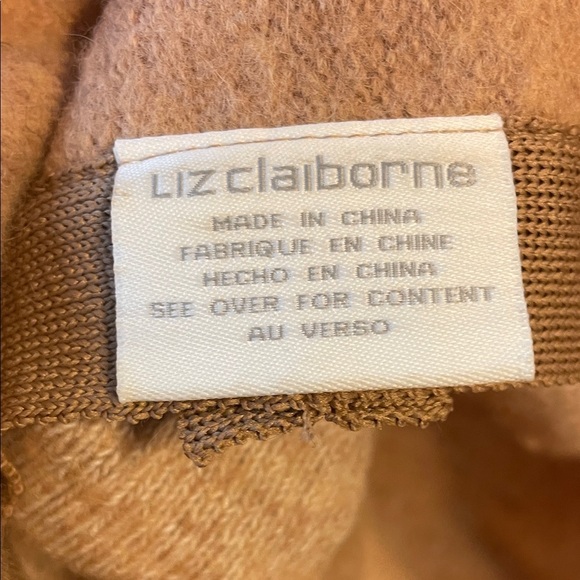 Liz Claiborne Y2K Camel Tan Wool Rabbit Hair Angora Bucket Hat OS main image 4